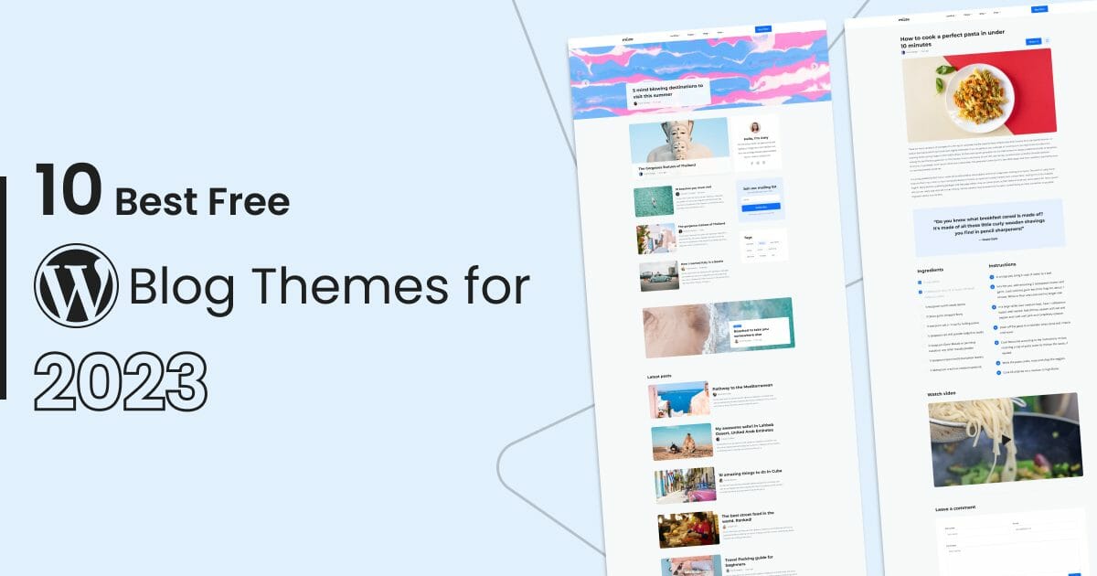 10 Best Free WordPress Blog Themes for 2023