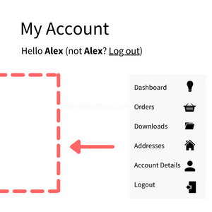 WooCommerce Storefront Theme Move My Account Navigation Tabs From Right To Left Side