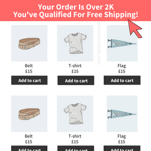 woocommerce cart total based banner