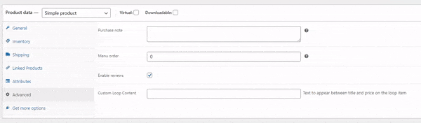 WooCommerce product custom field data showing between title and price on loop item