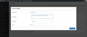 WooCommerce custom description field for shipping methods