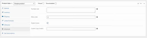 WooCommerce custom product meta data showing above loop item image