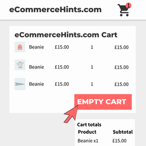 woocommerce empty cart button