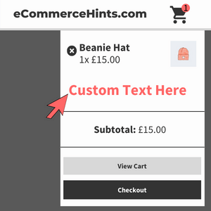 woocommerce minicart custom content below products