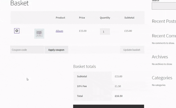 WooCommerce Percentage Checkout Admin/Handling Fee
