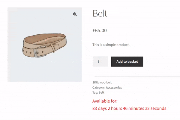 WooCommerce Countdown Timer