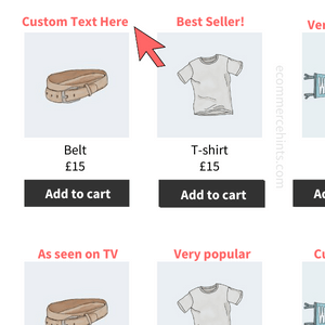 woocommerce product meta showing above loop item image