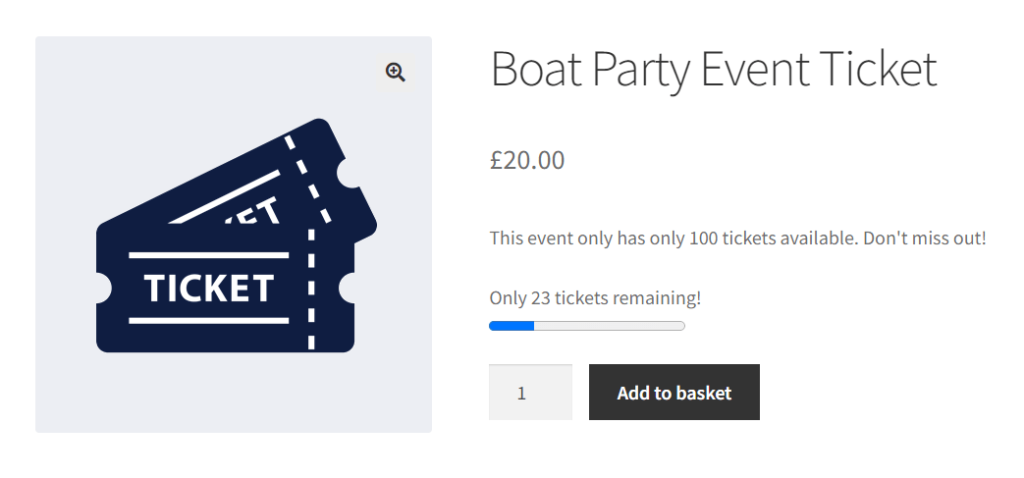WooCommerce Stock Status Progress Bar