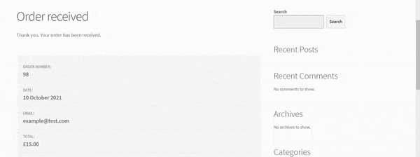 WooCommerce Thank You Page showing where did you hear about us feedback form which saves to order meta