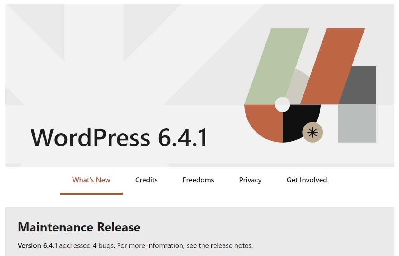 WordPress 6.4.1 WordPress 6.4.1
