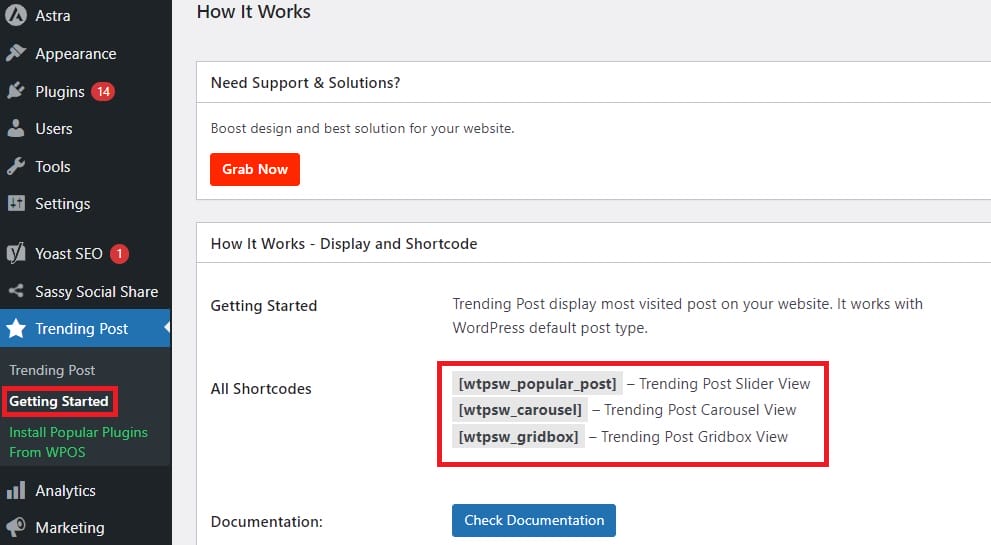 How to Showcase Trending Articles Based on Views in WordPress 9 displayposts_9_slidershortcodes