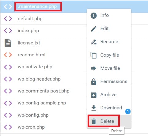 WordPress Maintenance Mode: A Comprehensive Guide to Enabling, Disabling, and Troubleshooting 22 wp-maintenance-delete
