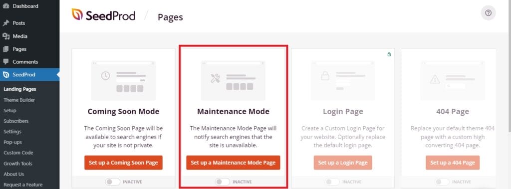 WordPress Maintenance Mode: A Comprehensive Guide to Enabling, Disabling, and Troubleshooting 5 wp-maintenance-plugins-seedprod-1