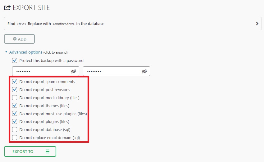 How to Successfully Merge Multiple WordPress Websites 3 merge wp export options