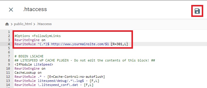 How to Successfully Merge Multiple WordPress Websites 13 merge wp htaccess edit